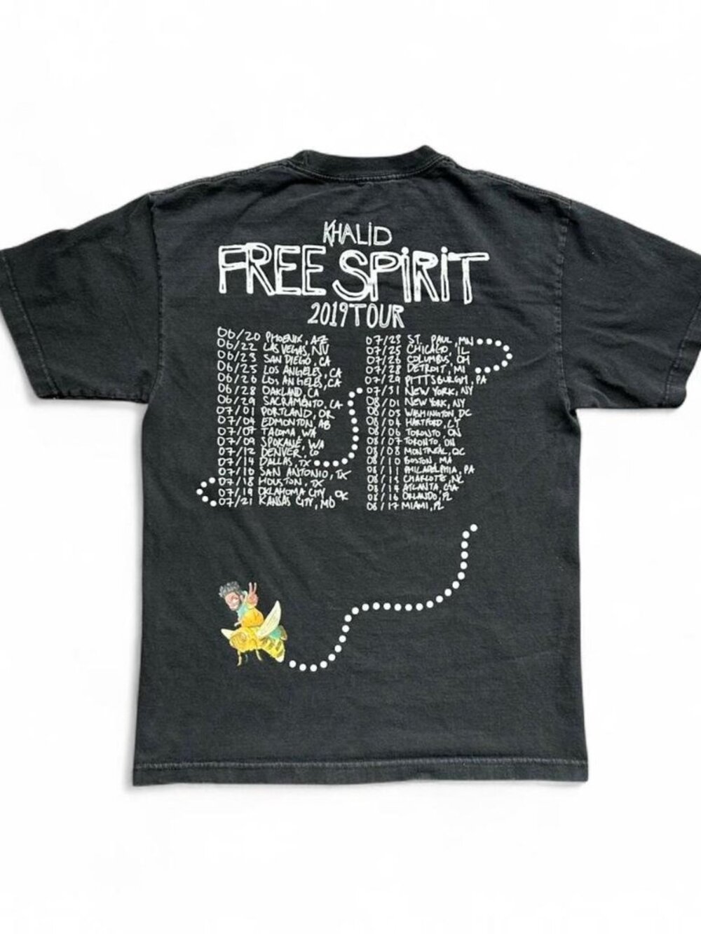Khalid Free Spirit 2019 Tour Black Graphic T-Shirt Men's Medium